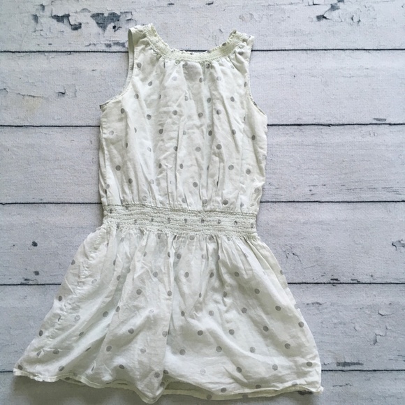 Used great condition GAP kids teal polka dot dress girls size 8 medium - Picture 3 of 3